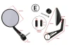 SEFIS Rock Cafe Racer mirrors BMW M12 for a motorcycle