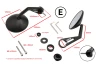SEFIS Rock Cafe Racer mirror Yamaha MT for a motorcycle