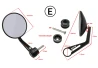 SEFIS Rock Cafe Racer mirrors Kawasaki for a motorcycle