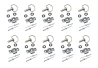 SEFIS D-Ring quick-release screw 17mm set 10pcs for a motorcycle