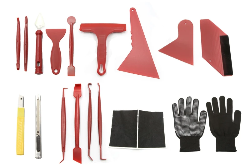 SEFIS set of tools for gluing foils and tinting glass 17 pcs for the car