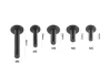 SEFIS set of screws for fairing M6 M5 253 ks black for a motorcycle