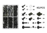 SEFIS set of screws for fairing M6 M5 253 ks black for a motorcycle