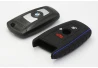 Silicone key cover BMW F10 F20 F30 Z4 X1 X3 X4 M1 M2 M3 1 2 3 5 7 black with blue line for the car