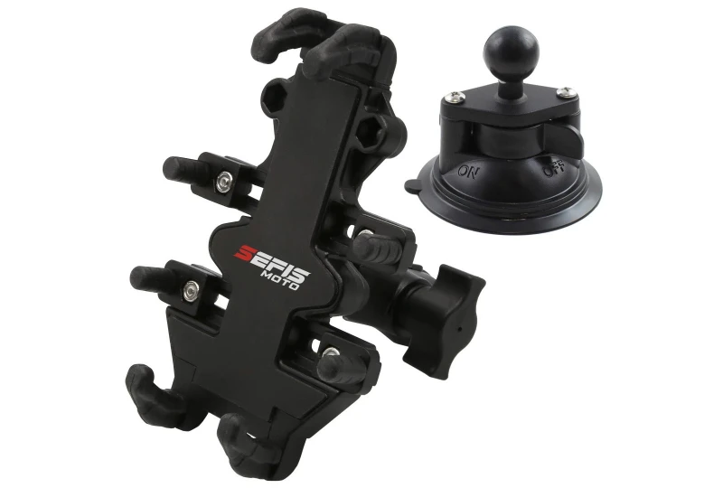 SEFIS Spine phone holder with car suction cup for a motorcycle