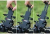 SEFIS SPINE T full metal phone holder with socket for a motorcycle