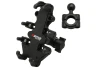 SEFIS Spine phone holder with R-Ball adapter for a motorcycle
