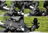SEFIS SPINE T full metal phone holder with socket for a motorcycle
