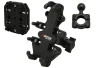 SEFIS Spine R phone holder with R-Ball adapter with anti-shock adapter for a motorcycle