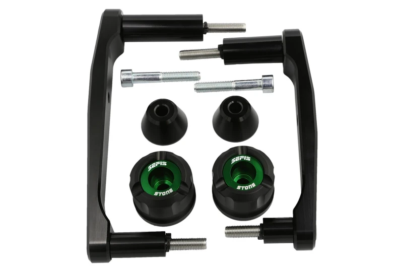 SEFIS STONE crash protectors Kawasaki Z900 green for a motorcycle