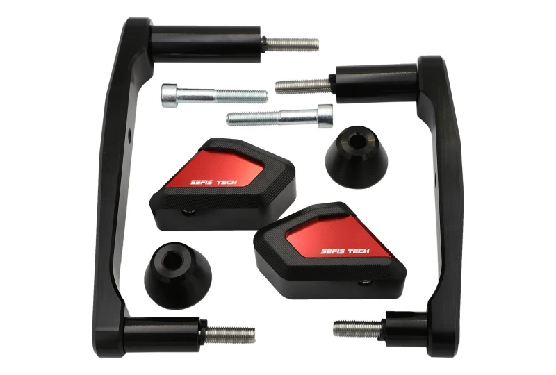 SEFIS TECH crash protectors Kawasaki Z900 red for a motorcycle