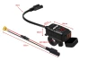 SEFIS UN10 2x USB charger / socket with moto battery status meter for a motorcycle