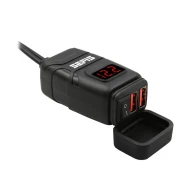 SEFIS UN10 2x USB charger / socket with moto battery status meter