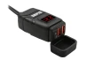 SEFIS UN10 2x USB charger / socket with moto battery status meter for a motorcycle