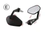 SEFIS Grave Cafe Racer mirrors for scooter Piaggio Vespa