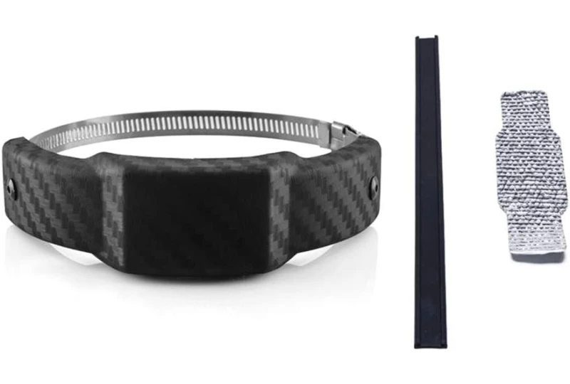 ROUND exhaust muffler crash protector for a motorcycle