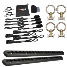 SEFIS ALU AirLine anchor rail 2x50cm black + 4 pcs eye for AirLine rail + SEFIS SET 25