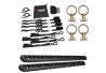 SEFIS ALU AirLine anchor rail 2x50cm black + 4 pcs eye for AirLine rail + SEFIS SET 25 for a motorcycle