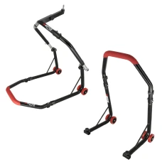 SEFIS D18 front head lift paddock stand and rear paddock stand set - red