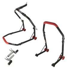 SEFIS D18 front head lift paddock stand and rear paddock stand set - 2in1 - red