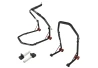 SEFIS D18 front head lift paddock stand and rear paddock stand set - paddles - black for a motorcycle