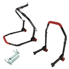 SEFIS M20 folding front head lift paddock stand and rear paddock stand set - hooks