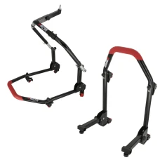 SEFIS M20U folding mobile front head lift paddock stand and rear paddock stand set