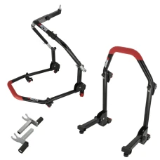 SEFIS M20U folding mobile front head lift paddock stand and rear paddock stand set - 2in1