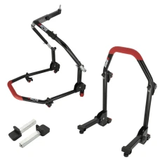 SEFIS M20U folding mobile front head lift paddock stand and rear paddock stand set - paddles