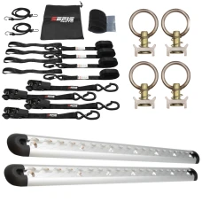 SEFIS ALU AirLine anchor rail 2x50cm silver + 4 pcs eye for AirLine rail + SEFIS SET 25