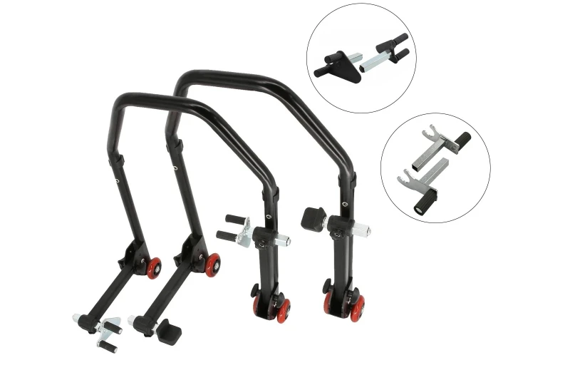 SEFIS D20 foldable motorcycle stand front and rear set - forks / 2in1 for a motorcycle