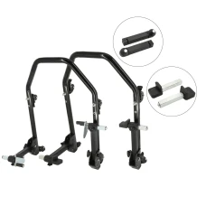 SEFIS D20U foldable mobile motorcycle stand front and rear set Pin / Paddles