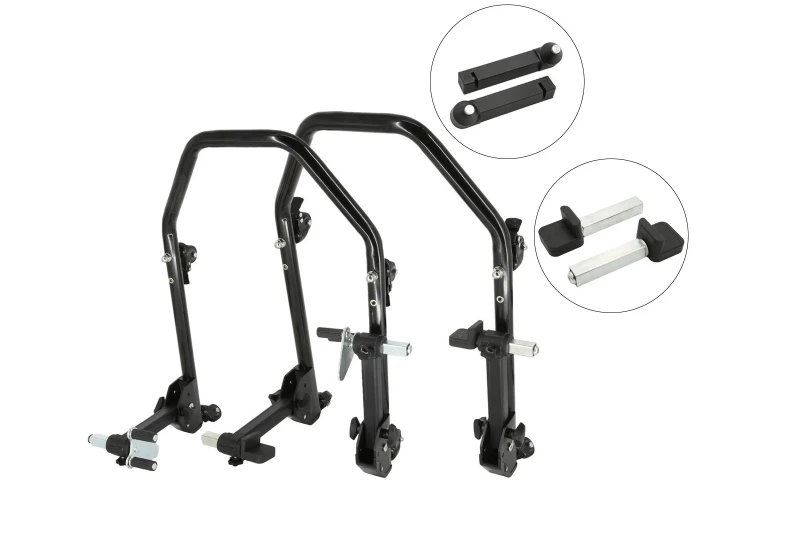 SEFIS D20U foldable mobile motorcycle stand front and rear set Pin / Paddles for a motorcycle