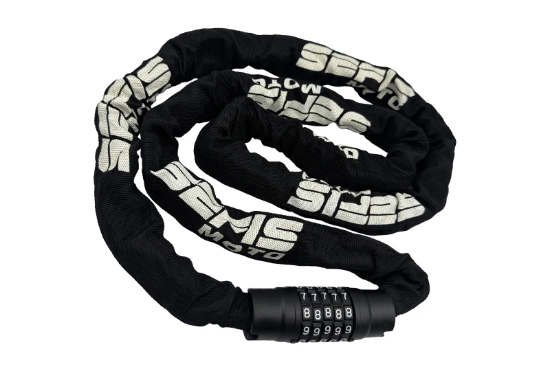 SEFIS combination lock with chain 8mm 2M for bicycles for a motorcycle SEFIS combination lock with chain 8mm 2M for bicycles for a motorcycle