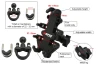 SEFIS SPINE T full metal phone holder with socket and anti-shock adapter for a motorcycle
