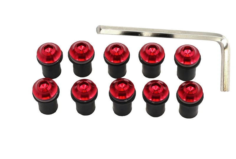 Windscreen windshield bolts red