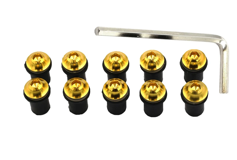 Windscreen windshield bolts gold