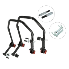 SEFIS D20 foldable motorcycle stand front and rear set - single / hook