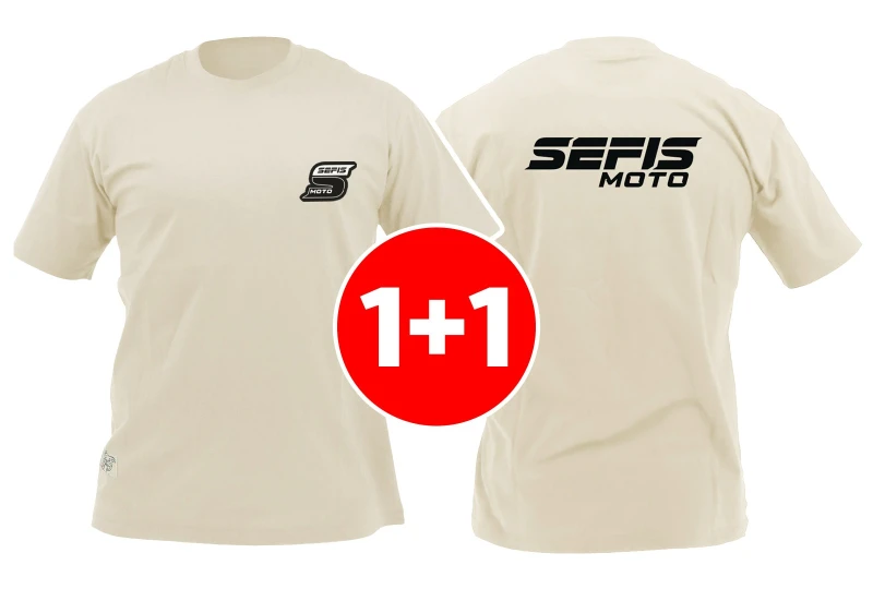SEFIS Street t-shirt beige 1+1 for bikers