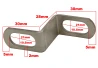 Universal exhaust hanger brackets Basic 1 for a motorcycle