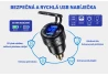 SEFIS 2x USB socket - charger DIN HELLA QC 3.0 USB-A for a motorcycle