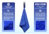 SEFIS microfiber cleaning cloth 5pcs GSM450 25*25cm blue for the car
