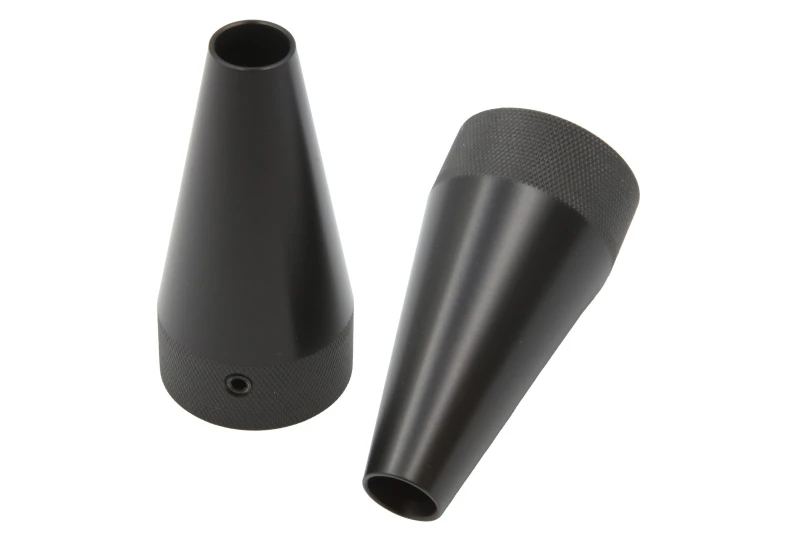 Delrin cones for a motorcycle wheel balancer for a motorcycle