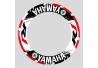 SEFIS one-piece wheel decals YAMAHA YZF-R1 black-white