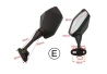 SEFIS supersport 470 mirrors Hyosung for a motorcycle