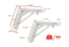 SEFIS steel shelf holder - foldable 20cm white 2pcs for the household