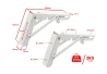 SEFIS steel shelf holder - foldable 25cm white 2pcs for the household