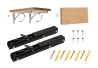 SEFIS steel shelf holder - foldable 25cm black 2pcs for the household
