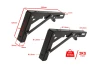 SEFIS steel shelf holder - foldable 25cm black 2pcs for the household