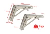 SEFIS stainless steel shelf holder - foldable 20cm 2pcs